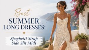 Read more about the article Best Summer Long Dresses: Spaghetti Strap Side Slit Midi