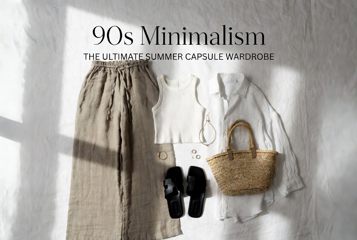 Read more about the article 90s Minimalism: The Ultimate Summer Capsule Wardrobe for Effortless Chic Style