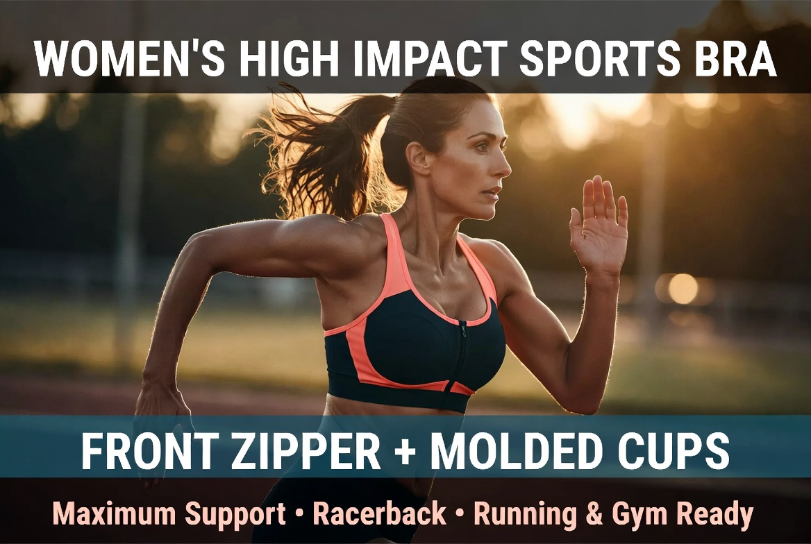 Read more about the article Zip Up and Show Up: The Cordaw Front Zipper Women’s High Impact Sports Bra That Runners Are Loving