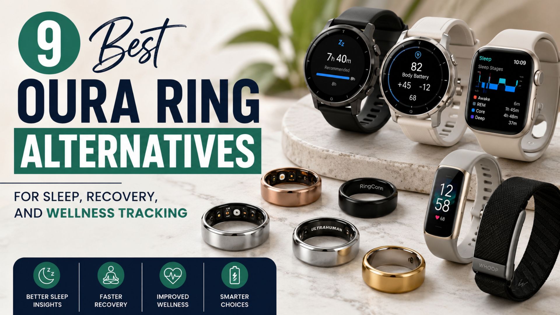 You are currently viewing 9 Best Oura Ring Alternatives for Sleep, Recovery, and Wellness Tracking