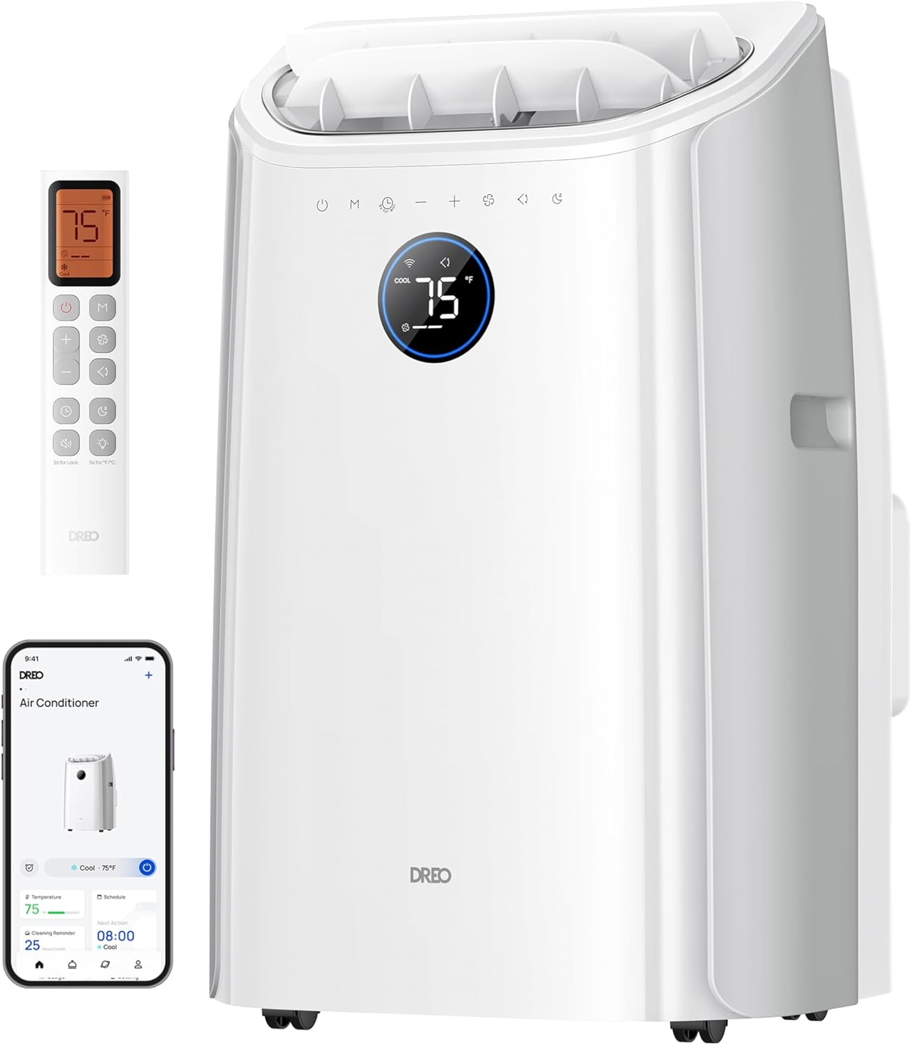 DREO Portable Air Conditioner 515S front view - best portable AC for bedrooms