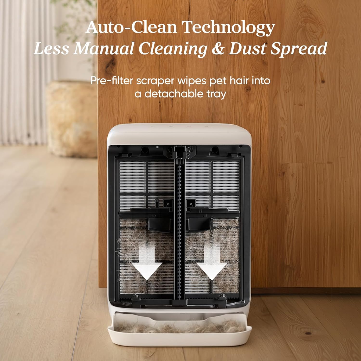 LEVOIT Vital Pet Pro filter layers exposed
