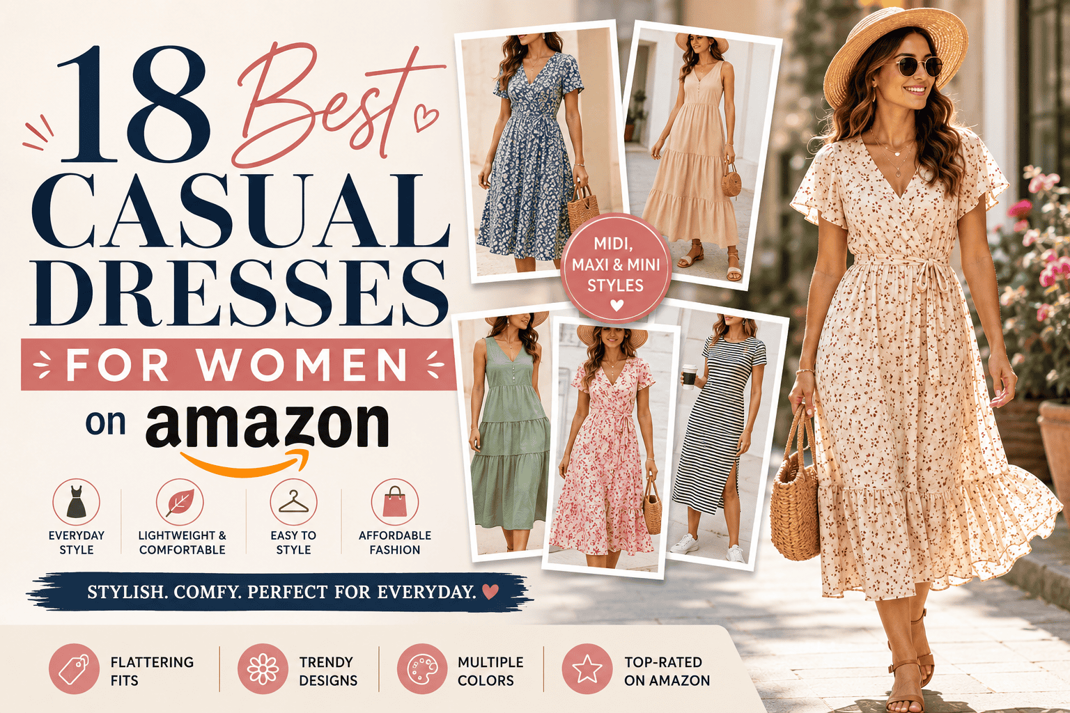 You are currently viewing Best Casual Dresses for Women on Amazon: 18 Stylish Picks You’ll Want to Wear Every Day