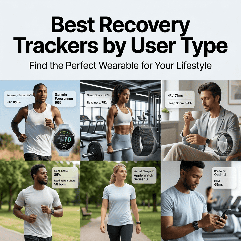 Best recovery tracker recommendations by user type including athletes, women, beginners and runners