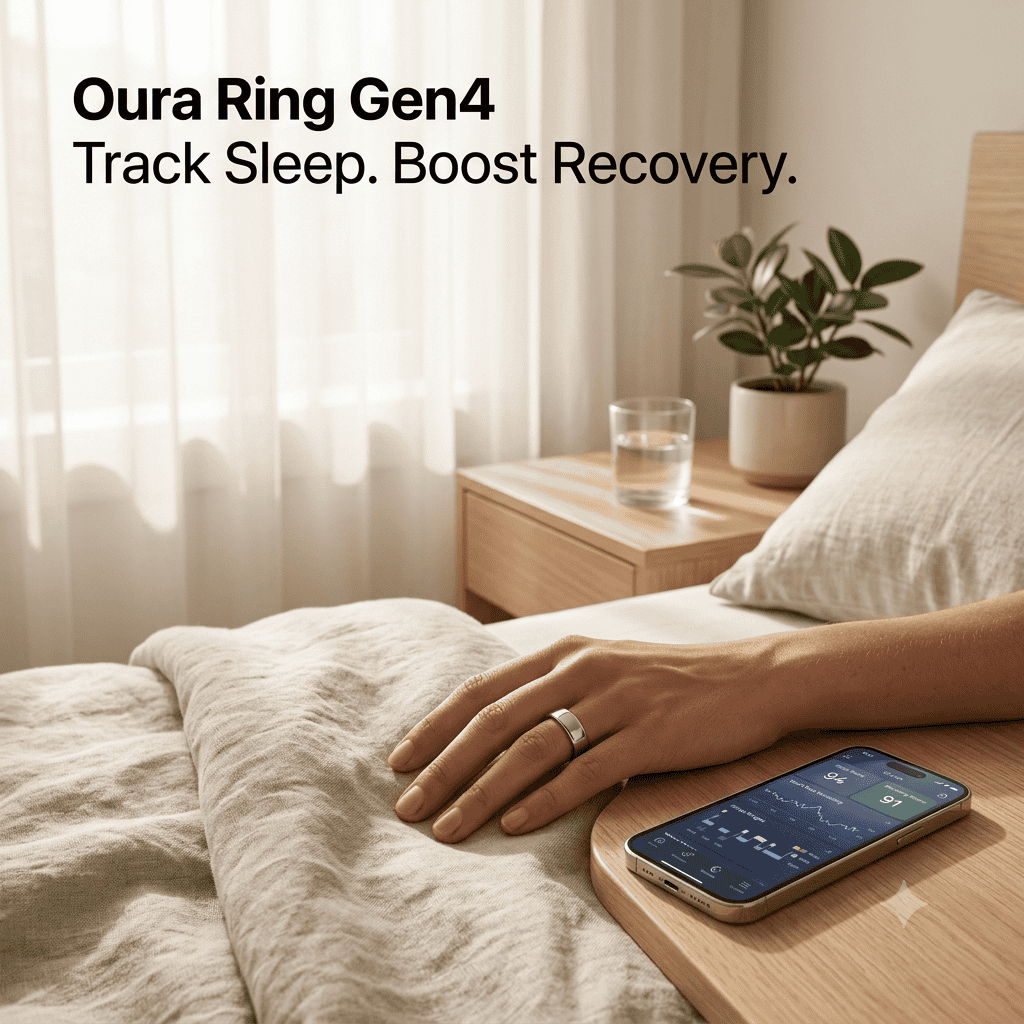 Oura Ring Gen 4 recovery tracker showing sleep score and readiness score on iPhone