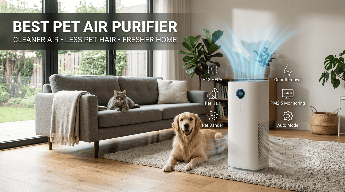 You are currently viewing Pet Air Purifier Review: Does This H13 HEPA Model Really Handle Pet Hair, Dander, and Odor?
