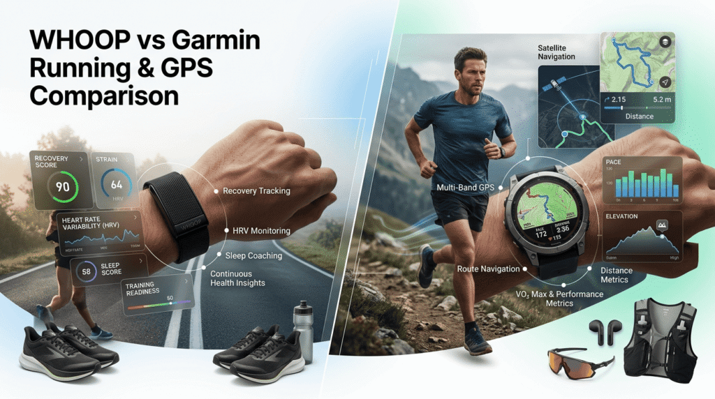WHOOP vs Garmin Forerunner 265 running GPS and metrics comparison for athletes