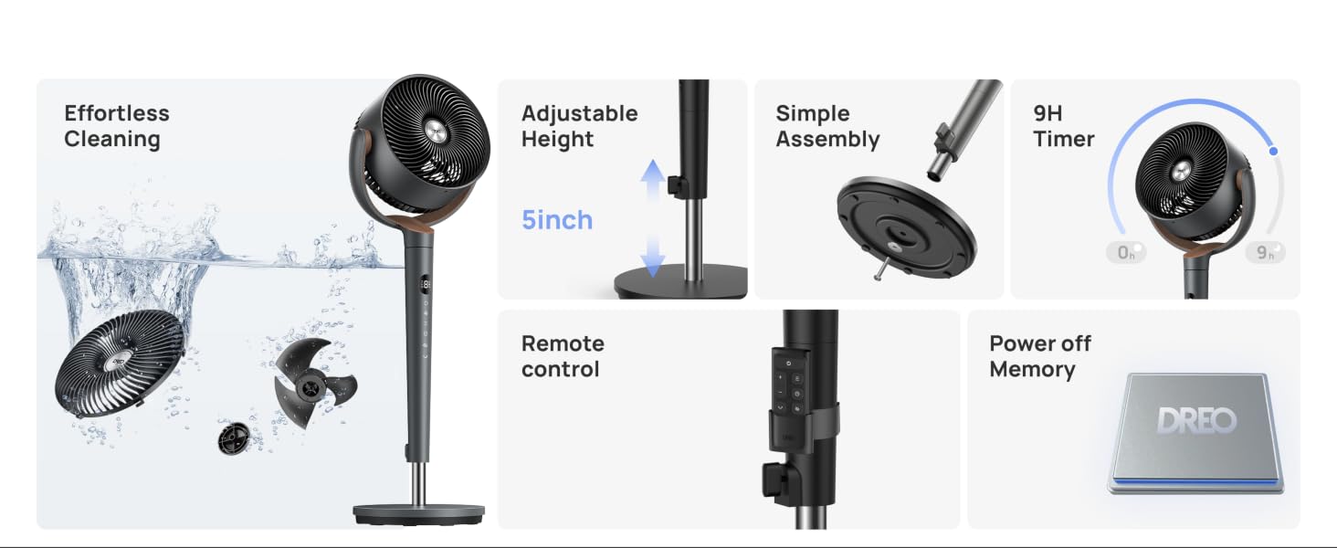DREO standing fan versus tower fan comparison