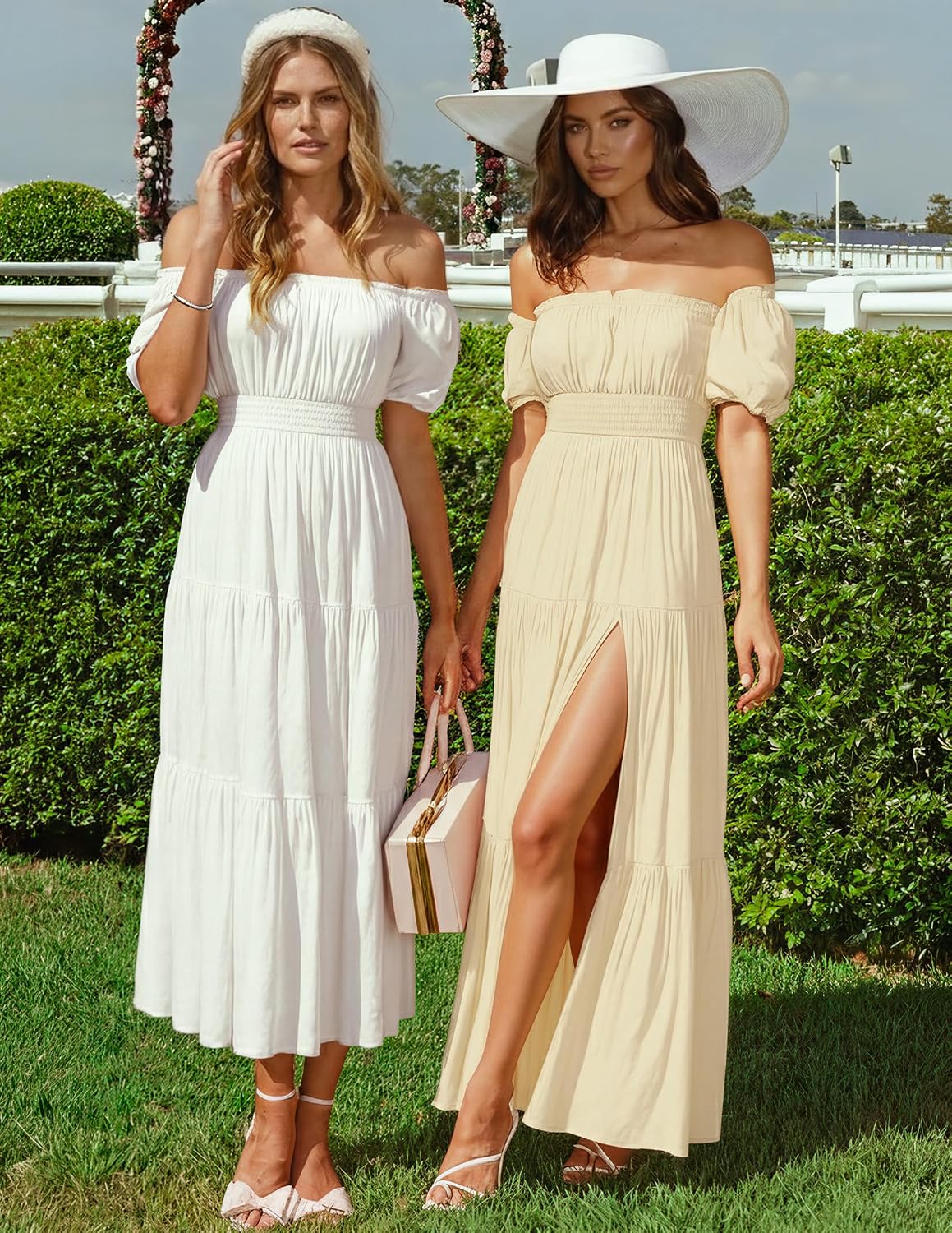 maxi dresses for summer - ZESICA Womens 2026 Summer Off Shoulder Boho Maxi Dress
