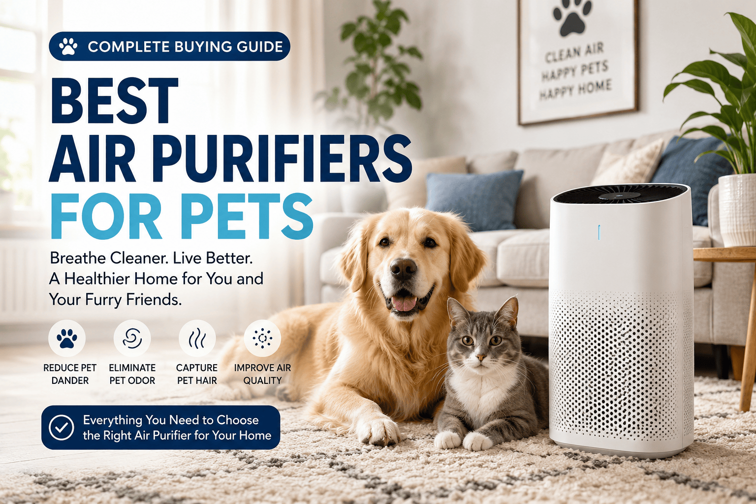 You are currently viewing Best Air Purifiers for Pets: Complete Buying Guide