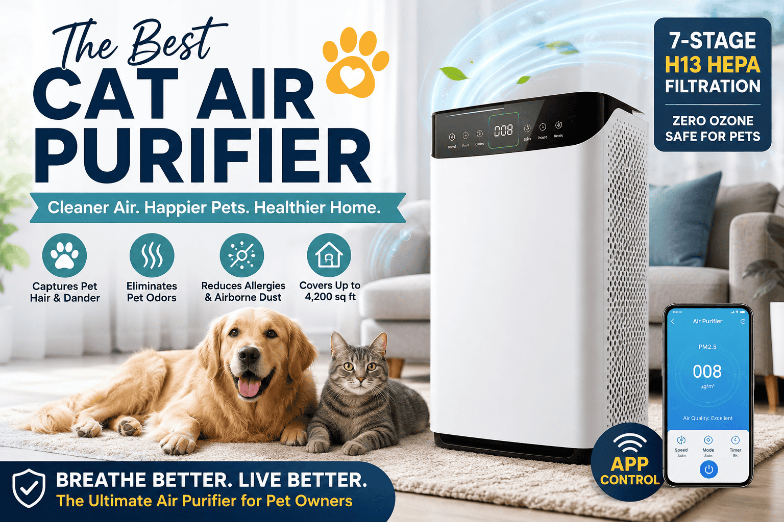 You are currently viewing Best Cat Air Purifier for Large Homes? Full Review