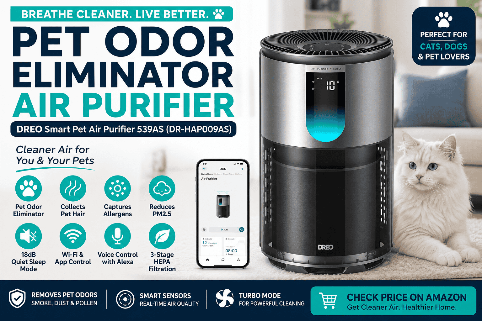 Read more about the article DREO 539AS Review: Is This the Pet Odor Eliminator Air Purifier You Actually Need?