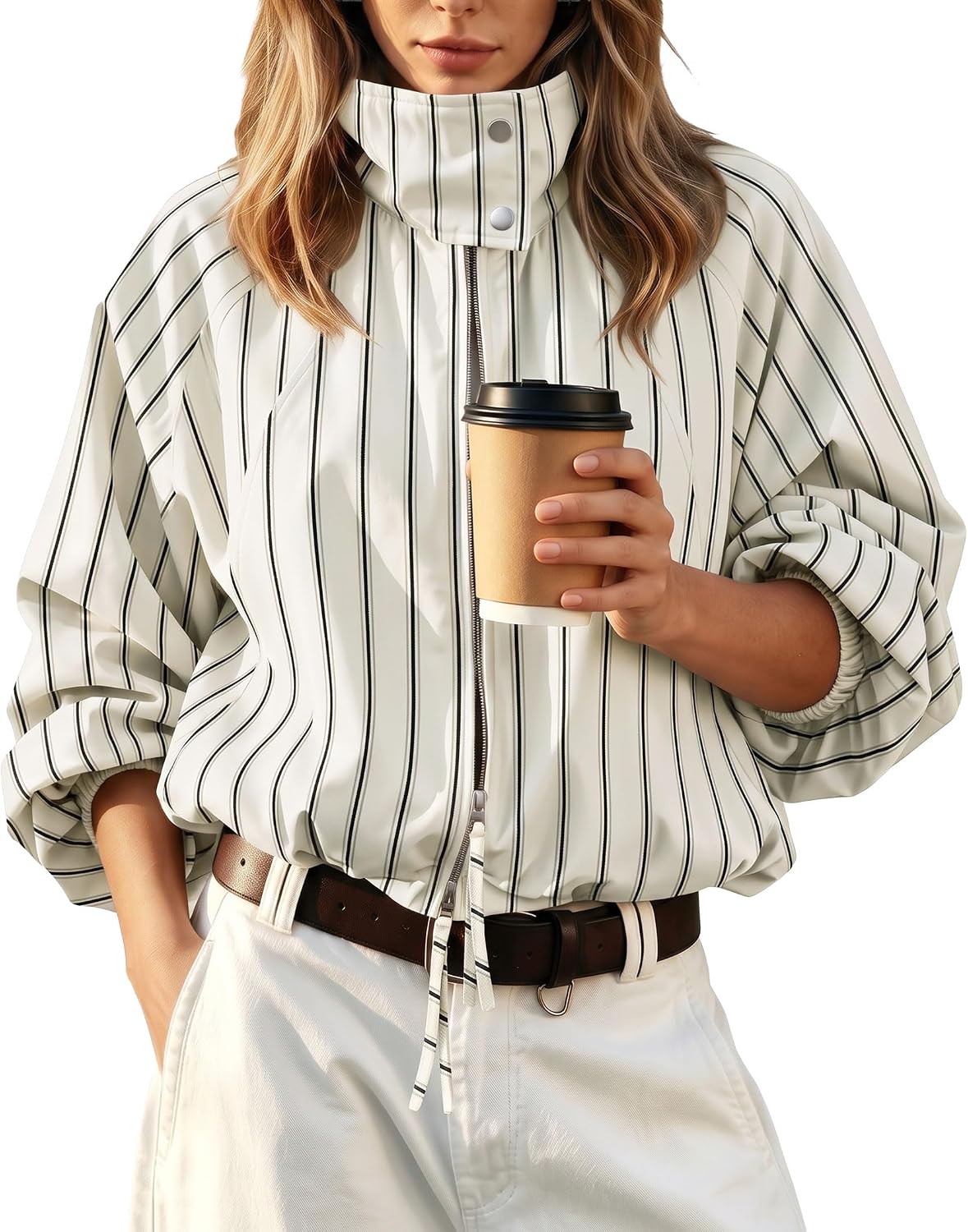  Cropped bomber jacket women's style example
