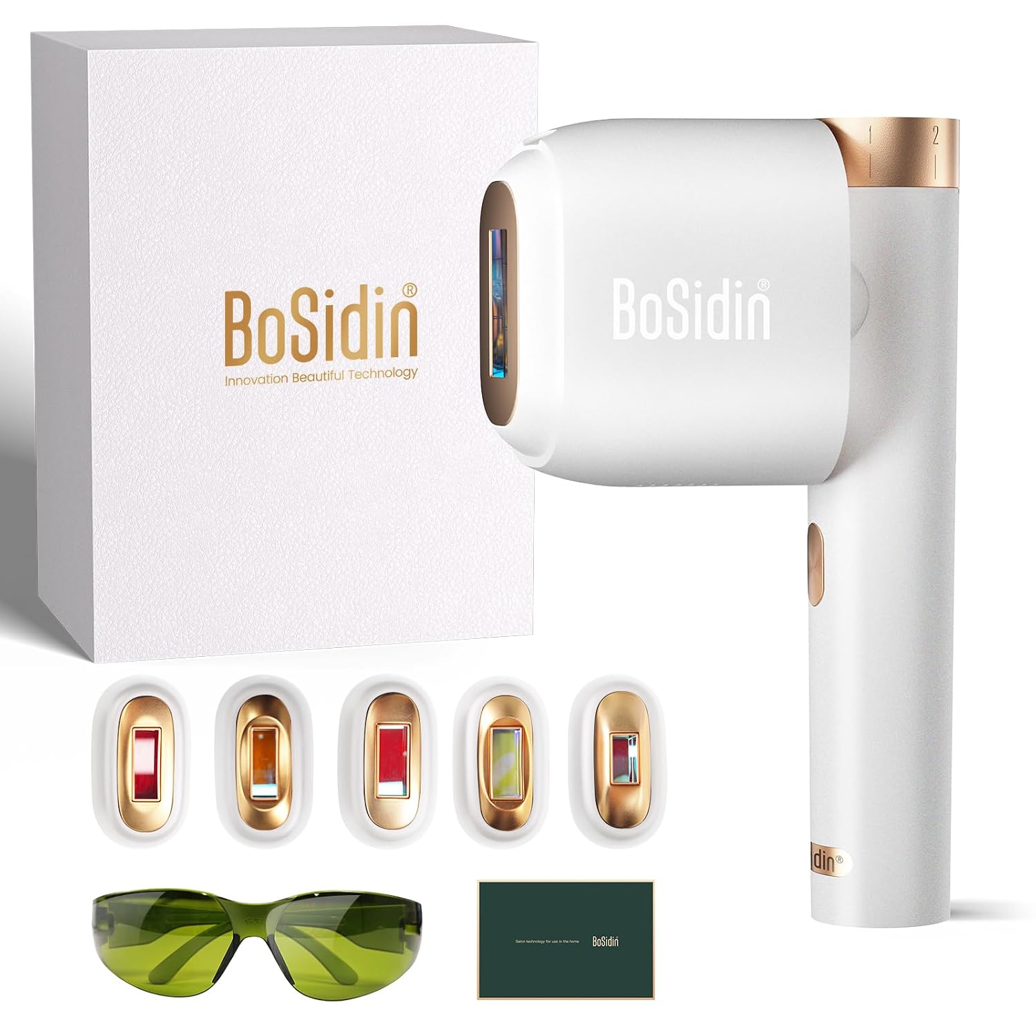BoSidin IPL hair removal device with ice-cooling technology.